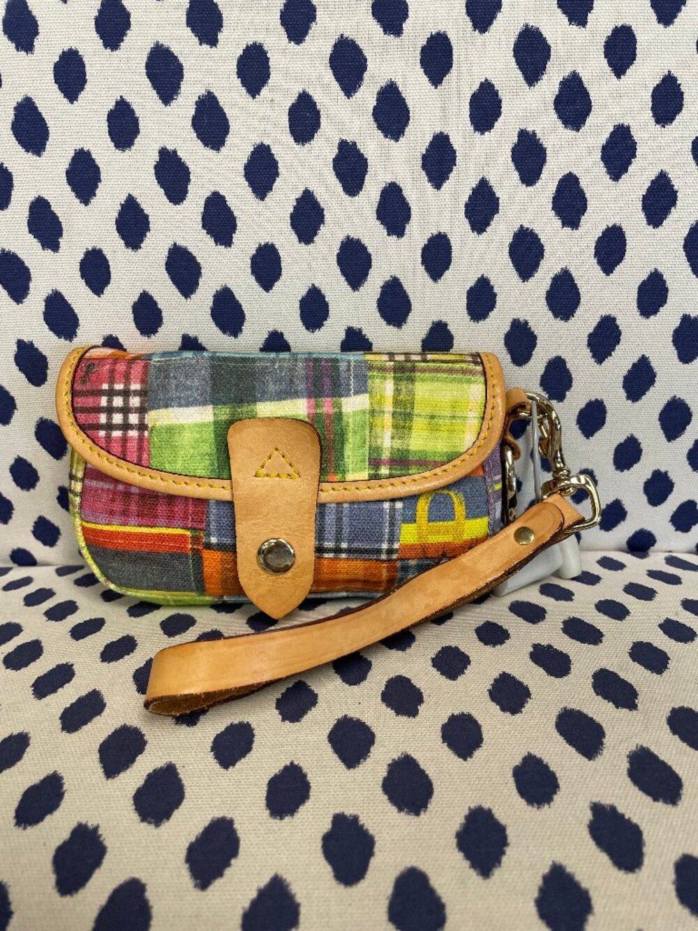 Dooney & Bourke Madras Plaid Picnic Wristlet